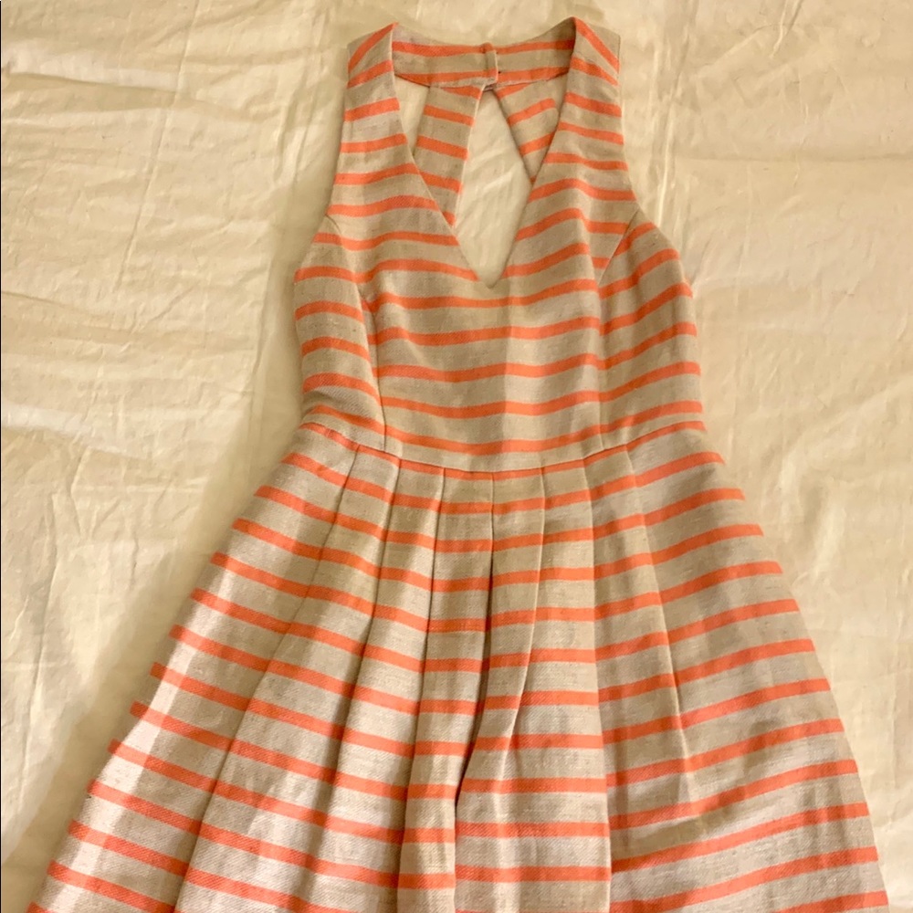 Banana Republic Linen Stipe Fit and Flare